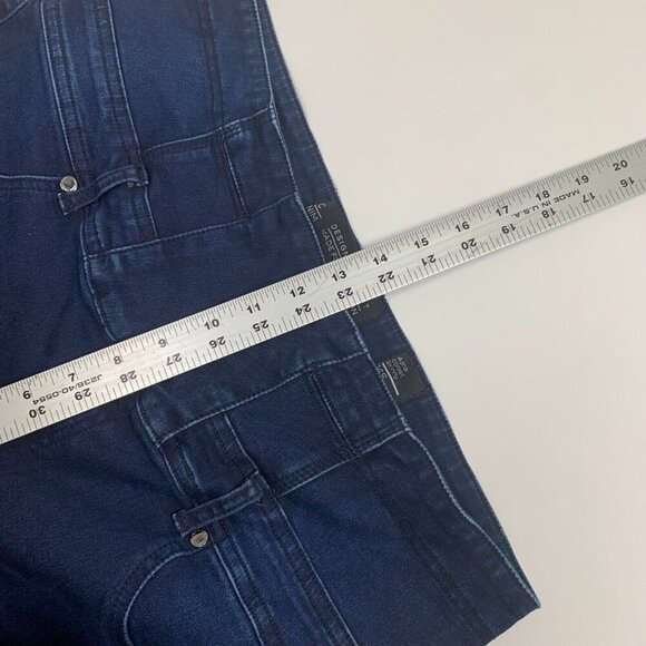 Chic Denim Womens Jeans Blue Size 14S Asha Corset Skinny Button Fly Distressed - Picture 8 of 9